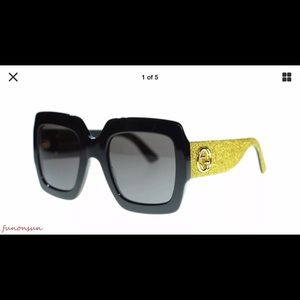 Gucci GG0102 Black Oversized Women’s Sunglasses